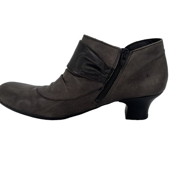 Rieker Sally Brown Leather Dress 56956 Size 13 Gray Ankle boot, witchy boot - Picture 7 of 16